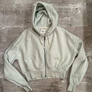 BDG Cropped Zipped Hoodie Sweatshirt Sz XS